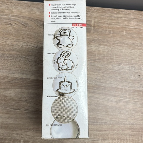 Vintage 1994 Metro Moulded Springform Bake Pans Teddy Bear Birthday Cake Bunny - Picture 3 of 10